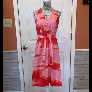 Malia Honolulu of hawaii vintage halter dress. Size 14